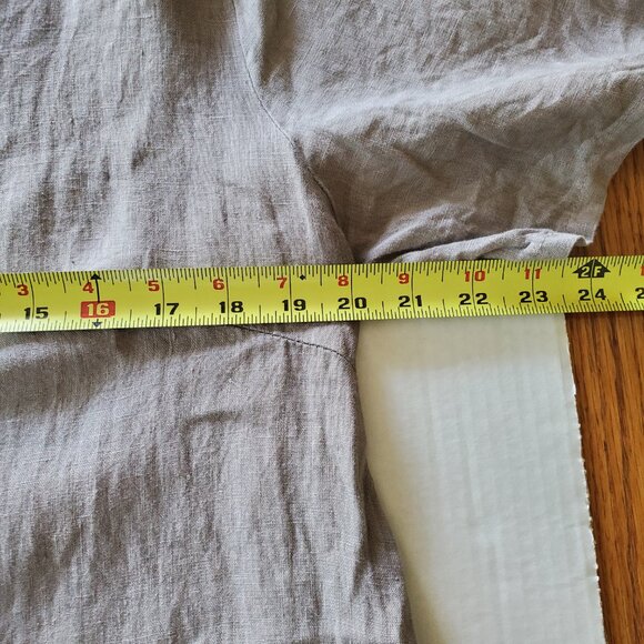 Lungo L'arno | Linen Lagenlook Popover Tunic Dress Hi Low Hem with Pockets - Picture 13 of 15